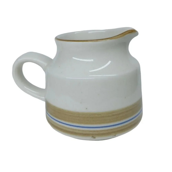 Vintage Creamer and sugar Bowl with Lid Set  Dura Stone by Mikasa Brown Bark - Picture 2 of 8